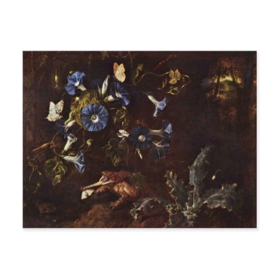 Blue Winds Toads And Insects By Schrieck Otto Mars Post Card by Artcollection