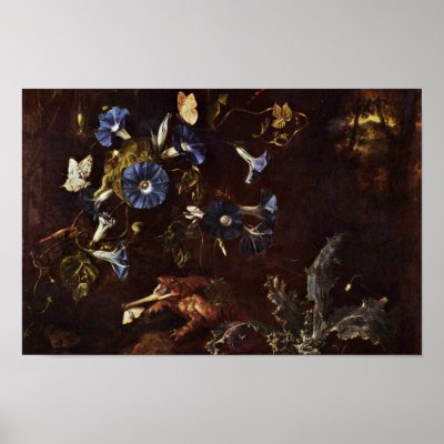 Blue Winds Toads And Insects By Schrieck Otto Mars Poster by Artcollection
