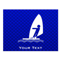 Blue Windsurfing Post Cards