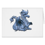 Blue Winged Dragon Greeting Card