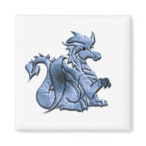 Blue Winged Dragon Magnet