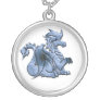 Blue WInged Dragon Necklace