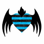 Blue winged heart photo cut out