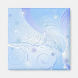 blue winter fridge magnet