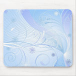 blue winter mouse mats