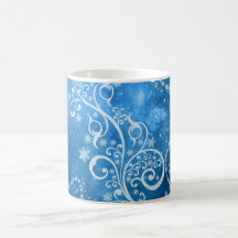 Blue Winter Mugs