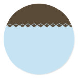 Blue with Brown Diamond Pattern Stickers