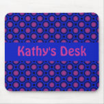 Blue with pink dots Template Mouse Mat