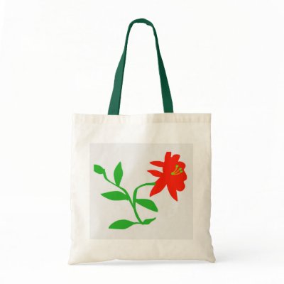 Blue with Red Floral Bag by Rb_barnes2
