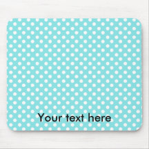 Blue with white polkadots mouse pads
