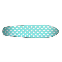 Blue with white polkadots skate deck