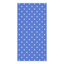 Blue with white stars. Pattern. Custom Photo Card