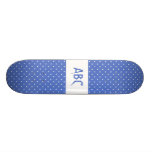 Blue with white stars. Pattern. Skate Board Decks