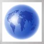 Blue World Globe posters