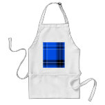 Blue woven tartan pattern aprons