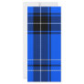 Blue woven tartan pattern custom rack cards