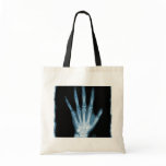 Blue X-ray Skeleton Hand Canvas Bags