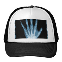 Blue X-ray Skeleton Hand Mesh Hats