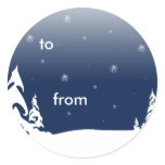 blue xmas sticker