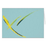 Blue, Yellow and Green Watercolor Abstract Greeting Cards