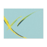 Blue, Yellow and Green Watercolor Abstract Postcards