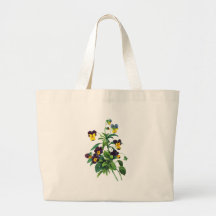 Blue Yellow and Purple Pansies By PJoseph Redoute Bags