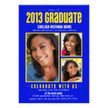 Blue Yellow Class of 2013 Graduate Photo Invite