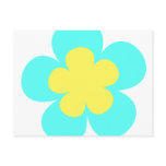 Blue & Yellow Flower Postcards