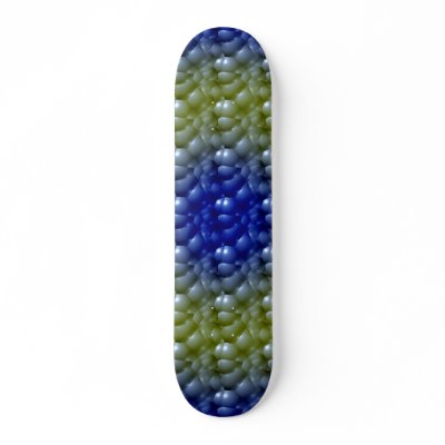 Blue - Yellow Snake Board Skateboard by mikek92349