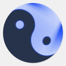 Blue Yin yang sticker