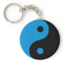 Blue Yin Yang Symbol Keychain