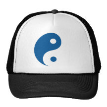 Blue Yin Yang Symbol Mesh Hats