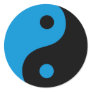 Blue Yin Yang Symbol Stickers