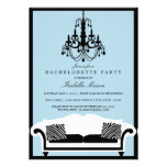 Blue Zebra Bachelorette Party Invitation