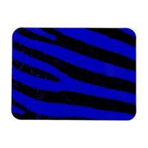 Blue Zebra fur Flexible Magnet