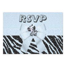Blue Zebra, Printed Bow & Glitter Look RSVP Announcement