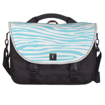 Blue Zebra stripe pattern Bag For Laptop