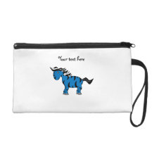Blue zebra wristlet
