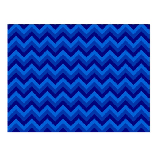 Blue Zig Zag Pattern. Postcard Zazzle