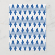 Blue Zigzag Pattern with Diamond Shapes. Full Color Flyer