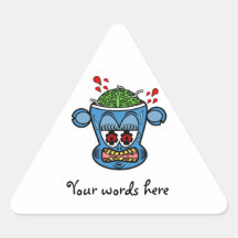 Blue zombie monkey stickers