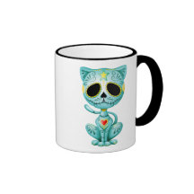 Blue Zombie Sugar Kitten Coffee Mug