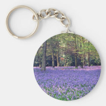 Bluebell Woods, England  flowers Key Chains