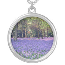 Bluebell Woods, England  flowers Personalized Necklace
