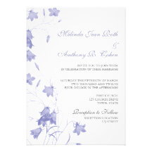 Bluebells - Lavender 5x7 Wedding Invitation