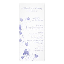 Bluebells - Lavender Menu Personalised Invitation
