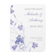 Bluebells - Lavender Save the Date Rectangular Magnet