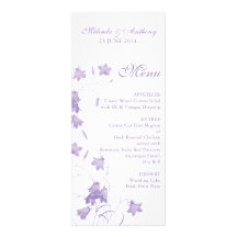Bluebells - Purple Menu Personalized Announcement