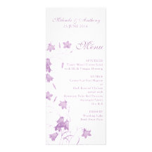 Bluebells - Violet Menu Personalised Announcement