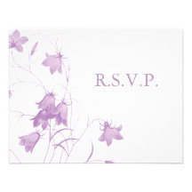 Bluebells - Violet RSVP Custom Invites